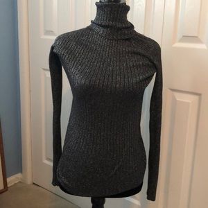 INC Metallic turtleneck